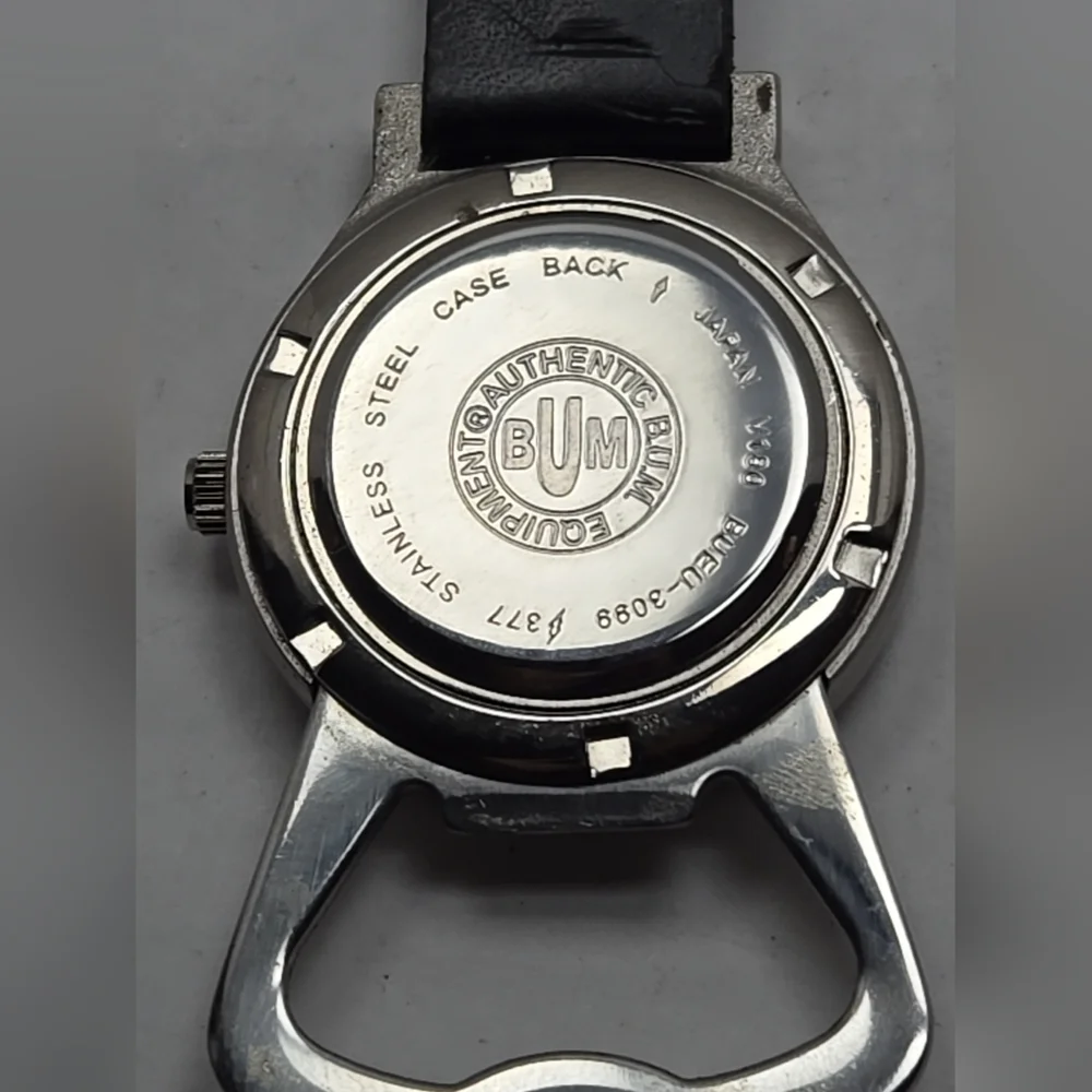 Vintage B.U.M. Equipment Bum Clip Watch Bottle Opener Compass New Battery